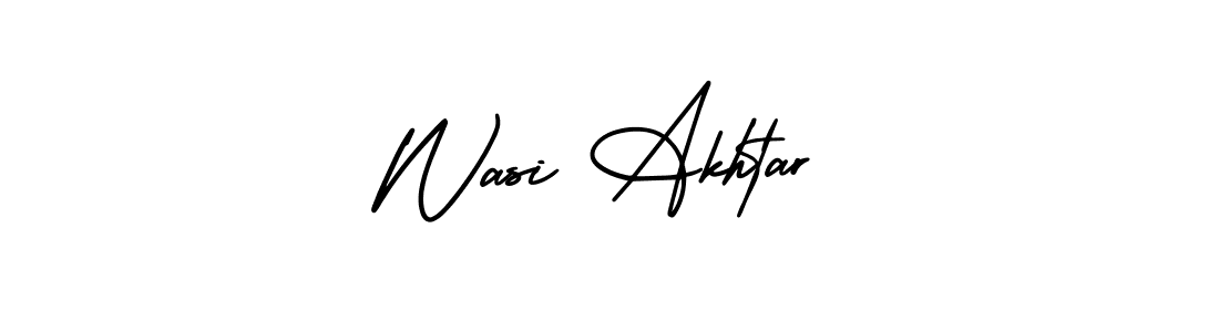 Wasi Akhtar stylish signature style. Best Handwritten Sign (AmerikaSignatureDemo-Regular) for my name. Handwritten Signature Collection Ideas for my name Wasi Akhtar. Wasi Akhtar signature style 3 images and pictures png