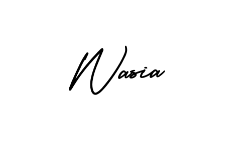 Use a signature maker to create a handwritten signature online. With this signature software, you can design (AmerikaSignatureDemo-Regular) your own signature for name Wasia. Wasia signature style 3 images and pictures png