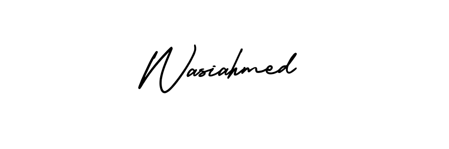 How to Draw Wasiahmed signature style? AmerikaSignatureDemo-Regular is a latest design signature styles for name Wasiahmed. Wasiahmed signature style 3 images and pictures png