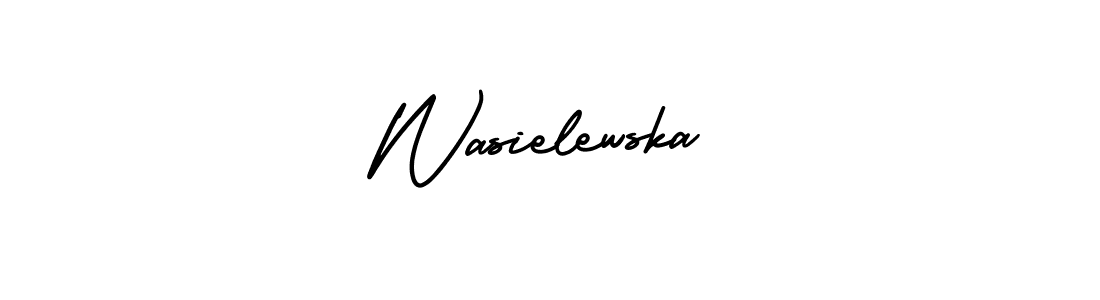 How to Draw Wasielewska signature style? AmerikaSignatureDemo-Regular is a latest design signature styles for name Wasielewska. Wasielewska signature style 3 images and pictures png