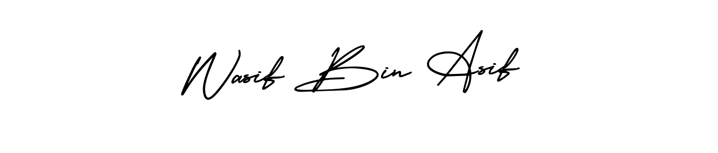 Design your own signature with our free online signature maker. With this signature software, you can create a handwritten (AmerikaSignatureDemo-Regular) signature for name Wasif Bin Asif. Wasif Bin Asif signature style 3 images and pictures png