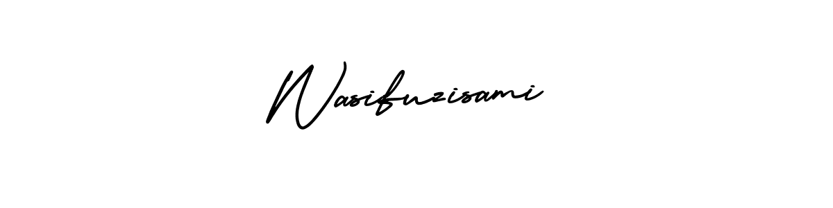 if you are searching for the best signature style for your name Wasifuzisami. so please give up your signature search. here we have designed multiple signature styles  using AmerikaSignatureDemo-Regular. Wasifuzisami signature style 3 images and pictures png