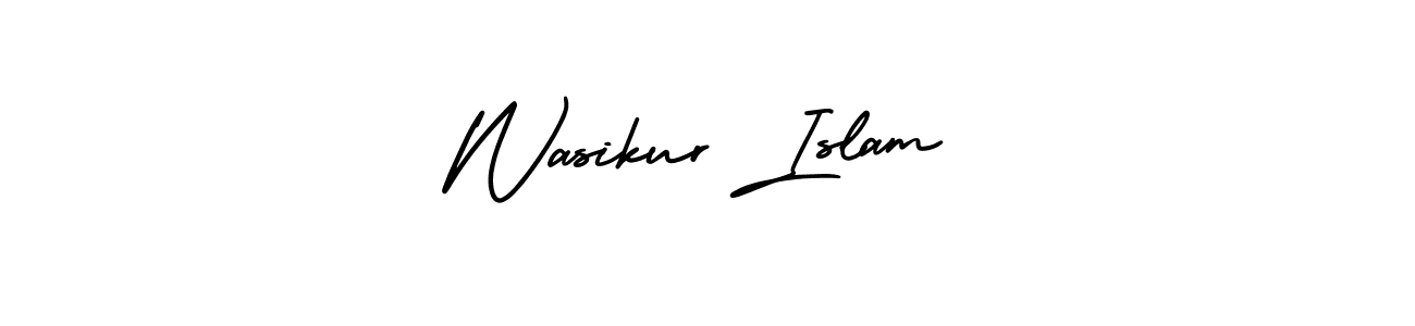 Use a signature maker to create a handwritten signature online. With this signature software, you can design (AmerikaSignatureDemo-Regular) your own signature for name Wasikur Islam. Wasikur Islam signature style 3 images and pictures png