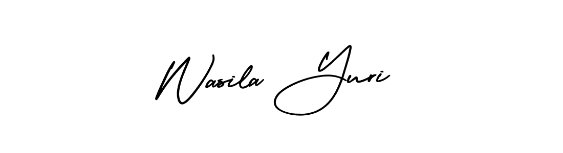 Make a beautiful signature design for name Wasila Yuri. With this signature (AmerikaSignatureDemo-Regular) style, you can create a handwritten signature for free. Wasila Yuri signature style 3 images and pictures png