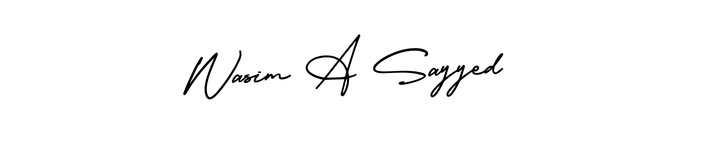 How to Draw Wasim A Sayyed signature style? AmerikaSignatureDemo-Regular is a latest design signature styles for name Wasim A Sayyed. Wasim A Sayyed signature style 3 images and pictures png