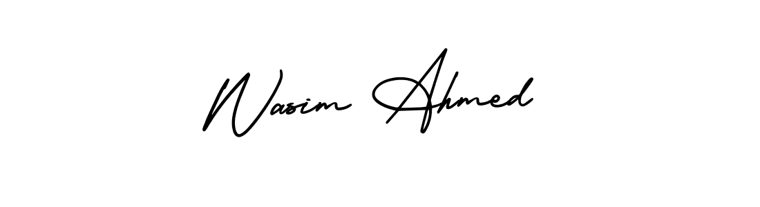 Check out images of Autograph of Wasim Ahmed name. Actor Wasim Ahmed Signature Style. AmerikaSignatureDemo-Regular is a professional sign style online. Wasim Ahmed signature style 3 images and pictures png