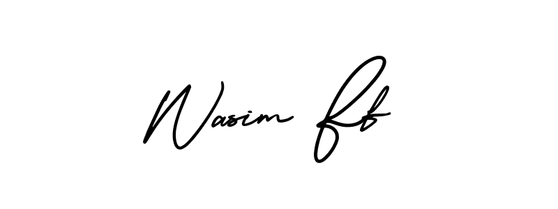 Make a beautiful signature design for name Wasim Ff. With this signature (AmerikaSignatureDemo-Regular) style, you can create a handwritten signature for free. Wasim Ff signature style 3 images and pictures png