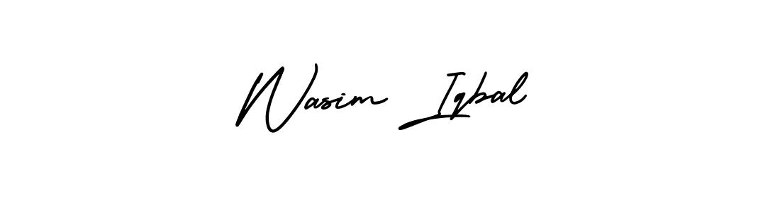 Design your own signature with our free online signature maker. With this signature software, you can create a handwritten (AmerikaSignatureDemo-Regular) signature for name Wasim Iqbal. Wasim Iqbal signature style 3 images and pictures png