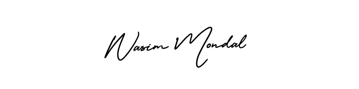 How to Draw Wasim Mondal signature style? AmerikaSignatureDemo-Regular is a latest design signature styles for name Wasim Mondal. Wasim Mondal signature style 3 images and pictures png