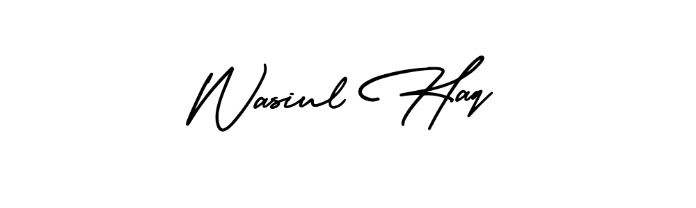 How to make Wasiul Haq signature? AmerikaSignatureDemo-Regular is a professional autograph style. Create handwritten signature for Wasiul Haq name. Wasiul Haq signature style 3 images and pictures png