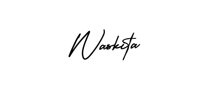 Create a beautiful signature design for name Waskita. With this signature (AmerikaSignatureDemo-Regular) fonts, you can make a handwritten signature for free. Waskita signature style 3 images and pictures png