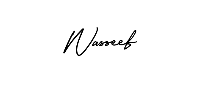 The best way (AmerikaSignatureDemo-Regular) to make a short signature is to pick only two or three words in your name. The name Wasseef include a total of six letters. For converting this name. Wasseef signature style 3 images and pictures png
