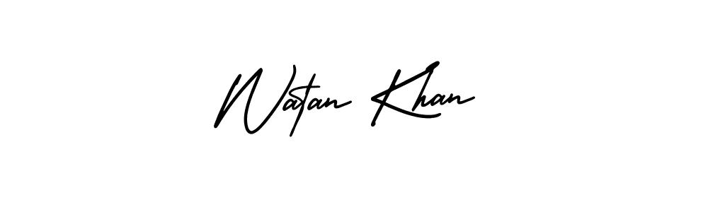 Make a beautiful signature design for name Watan Khan. Use this online signature maker to create a handwritten signature for free. Watan Khan signature style 3 images and pictures png