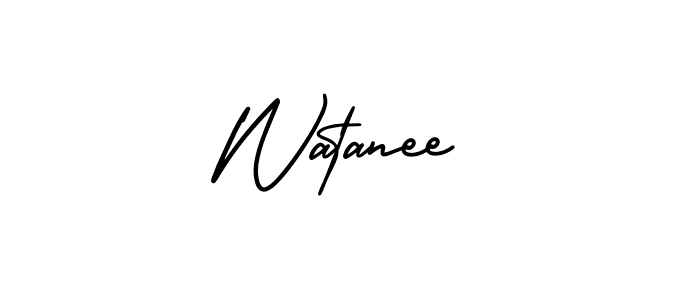 Also we have Watanee name is the best signature style. Create professional handwritten signature collection using AmerikaSignatureDemo-Regular autograph style. Watanee signature style 3 images and pictures png