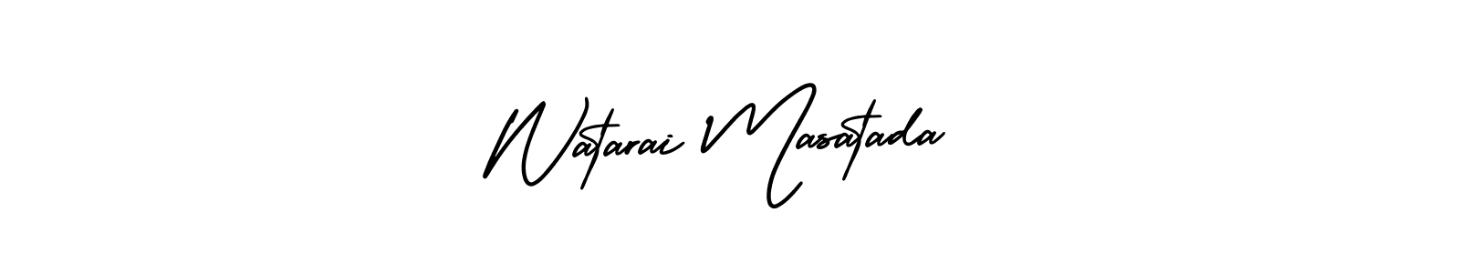 if you are searching for the best signature style for your name Watarai Masatada. so please give up your signature search. here we have designed multiple signature styles  using AmerikaSignatureDemo-Regular. Watarai Masatada signature style 3 images and pictures png