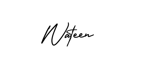 Wateen stylish signature style. Best Handwritten Sign (AmerikaSignatureDemo-Regular) for my name. Handwritten Signature Collection Ideas for my name Wateen. Wateen signature style 3 images and pictures png