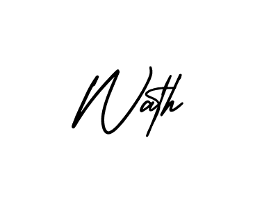 Wath stylish signature style. Best Handwritten Sign (AmerikaSignatureDemo-Regular) for my name. Handwritten Signature Collection Ideas for my name Wath. Wath signature style 3 images and pictures png