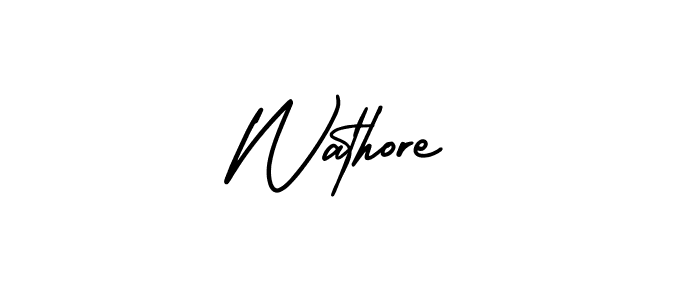 Best and Professional Signature Style for Wathore. AmerikaSignatureDemo-Regular Best Signature Style Collection. Wathore signature style 3 images and pictures png