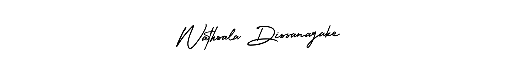 Use a signature maker to create a handwritten signature online. With this signature software, you can design (AmerikaSignatureDemo-Regular) your own signature for name Wathsala Dissanayake. Wathsala Dissanayake signature style 3 images and pictures png
