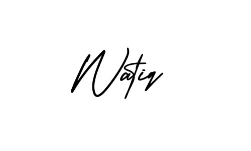 if you are searching for the best signature style for your name Watiq. so please give up your signature search. here we have designed multiple signature styles  using AmerikaSignatureDemo-Regular. Watiq signature style 3 images and pictures png