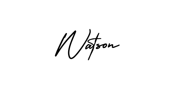 You should practise on your own different ways (AmerikaSignatureDemo-Regular) to write your name (Watson) in signature. don't let someone else do it for you. Watson signature style 3 images and pictures png