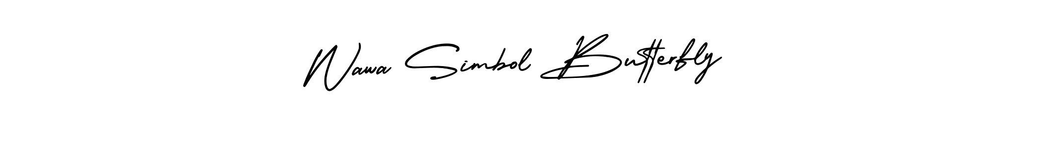 Wawa Simbol Butterfly stylish signature style. Best Handwritten Sign (AmerikaSignatureDemo-Regular) for my name. Handwritten Signature Collection Ideas for my name Wawa Simbol Butterfly. Wawa Simbol Butterfly signature style 3 images and pictures png