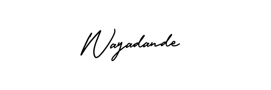 Check out images of Autograph of Wayadande name. Actor Wayadande Signature Style. AmerikaSignatureDemo-Regular is a professional sign style online. Wayadande signature style 3 images and pictures png