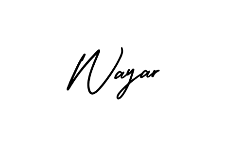 How to make Wayar signature? AmerikaSignatureDemo-Regular is a professional autograph style. Create handwritten signature for Wayar name. Wayar signature style 3 images and pictures png