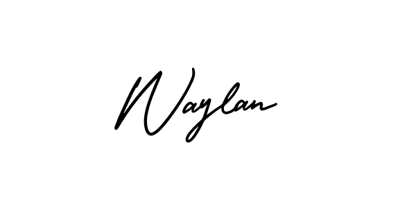 You should practise on your own different ways (AmerikaSignatureDemo-Regular) to write your name (Waylan) in signature. don't let someone else do it for you. Waylan signature style 3 images and pictures png