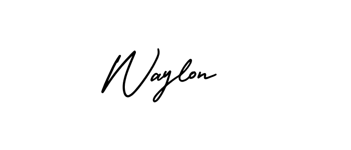 It looks lik you need a new signature style for name Waylon . Design unique handwritten (AmerikaSignatureDemo-Regular) signature with our free signature maker in just a few clicks. Waylon  signature style 3 images and pictures png