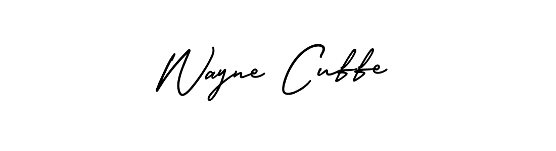 The best way (AmerikaSignatureDemo-Regular) to make a short signature is to pick only two or three words in your name. The name Wayne Cuffe include a total of six letters. For converting this name. Wayne Cuffe signature style 3 images and pictures png