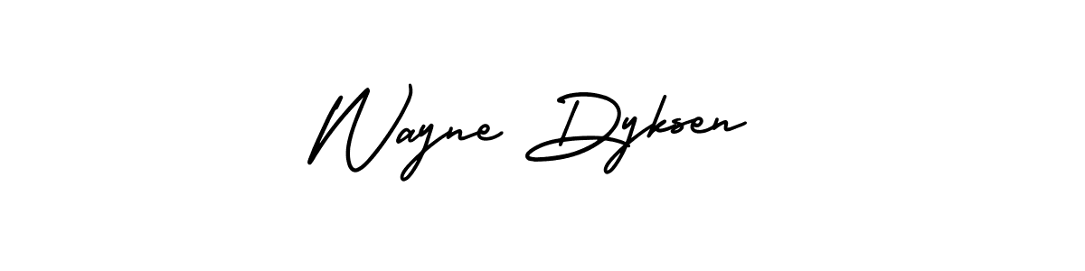 How to make Wayne Dyksen name signature. Use AmerikaSignatureDemo-Regular style for creating short signs online. This is the latest handwritten sign. Wayne Dyksen signature style 3 images and pictures png