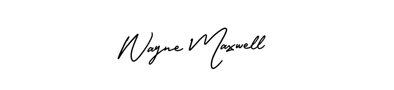 How to make Wayne Maxwell name signature. Use AmerikaSignatureDemo-Regular style for creating short signs online. This is the latest handwritten sign. Wayne Maxwell signature style 3 images and pictures png