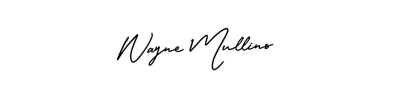 Use a signature maker to create a handwritten signature online. With this signature software, you can design (AmerikaSignatureDemo-Regular) your own signature for name Wayne Mullins. Wayne Mullins signature style 3 images and pictures png