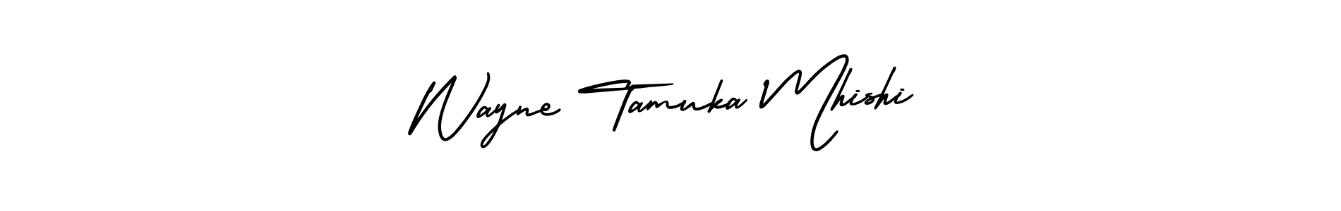 Also You can easily find your signature by using the search form. We will create Wayne Tamuka Mhishi name handwritten signature images for you free of cost using AmerikaSignatureDemo-Regular sign style. Wayne Tamuka Mhishi signature style 3 images and pictures png