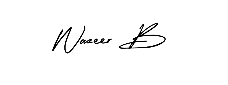 Check out images of Autograph of Wazeer B name. Actor Wazeer B Signature Style. AmerikaSignatureDemo-Regular is a professional sign style online. Wazeer B signature style 3 images and pictures png