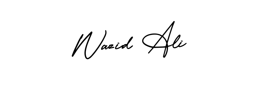 Make a beautiful signature design for name Wazid Ali. With this signature (AmerikaSignatureDemo-Regular) style, you can create a handwritten signature for free. Wazid Ali signature style 3 images and pictures png