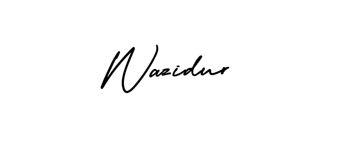 How to make Wazidur name signature. Use AmerikaSignatureDemo-Regular style for creating short signs online. This is the latest handwritten sign. Wazidur signature style 3 images and pictures png