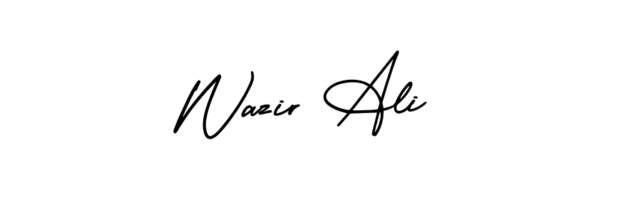 Wazir Ali stylish signature style. Best Handwritten Sign (AmerikaSignatureDemo-Regular) for my name. Handwritten Signature Collection Ideas for my name Wazir Ali. Wazir Ali signature style 3 images and pictures png