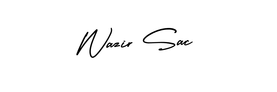 Also You can easily find your signature by using the search form. We will create Wazir Sac name handwritten signature images for you free of cost using AmerikaSignatureDemo-Regular sign style. Wazir Sac signature style 3 images and pictures png