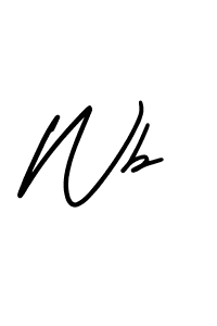 How to make Wb name signature. Use AmerikaSignatureDemo-Regular style for creating short signs online. This is the latest handwritten sign. Wb signature style 3 images and pictures png