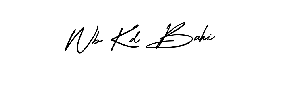 Wb Kd Bahi stylish signature style. Best Handwritten Sign (AmerikaSignatureDemo-Regular) for my name. Handwritten Signature Collection Ideas for my name Wb Kd Bahi. Wb Kd Bahi signature style 3 images and pictures png