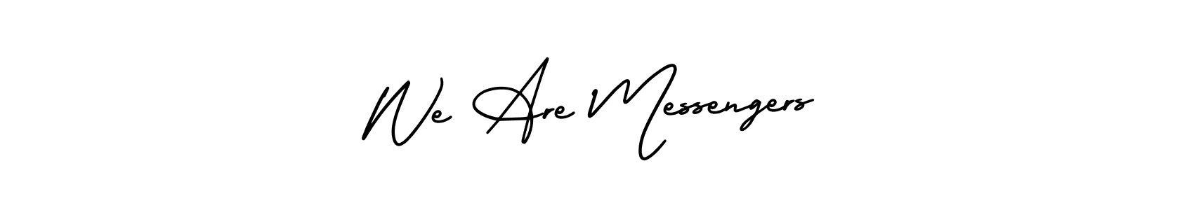 Similarly AmerikaSignatureDemo-Regular is the best handwritten signature design. Signature creator online .You can use it as an online autograph creator for name We Are Messengers. We Are Messengers signature style 3 images and pictures png