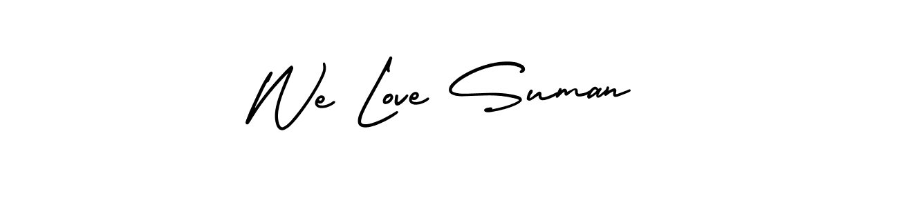 You can use this online signature creator to create a handwritten signature for the name We Love Suman. This is the best online autograph maker. We Love Suman signature style 3 images and pictures png