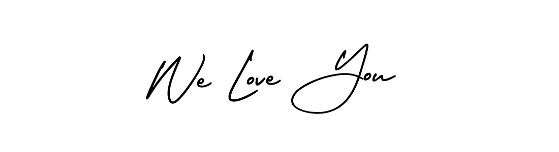 How to make We Love You name signature. Use AmerikaSignatureDemo-Regular style for creating short signs online. This is the latest handwritten sign. We Love You signature style 3 images and pictures png