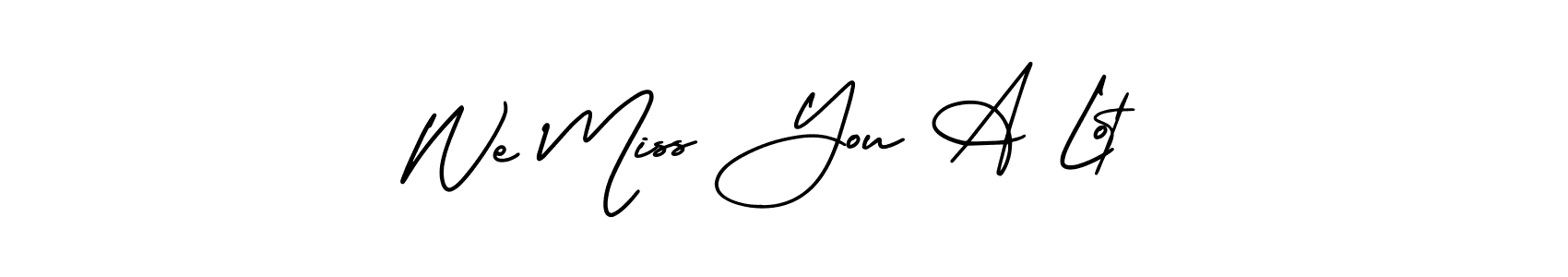 Design your own signature with our free online signature maker. With this signature software, you can create a handwritten (AmerikaSignatureDemo-Regular) signature for name We Miss You A Lot. We Miss You A Lot signature style 3 images and pictures png