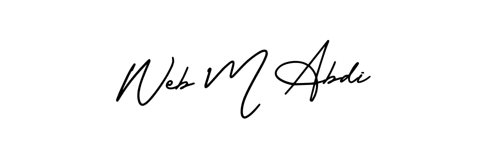 Web M Abdi stylish signature style. Best Handwritten Sign (AmerikaSignatureDemo-Regular) for my name. Handwritten Signature Collection Ideas for my name Web M Abdi. Web M Abdi signature style 3 images and pictures png