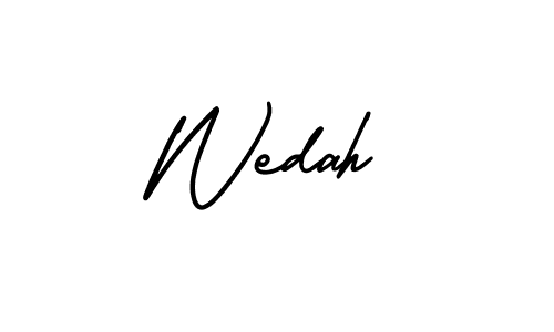 Check out images of Autograph of Wedah name. Actor Wedah Signature Style. AmerikaSignatureDemo-Regular is a professional sign style online. Wedah signature style 3 images and pictures png