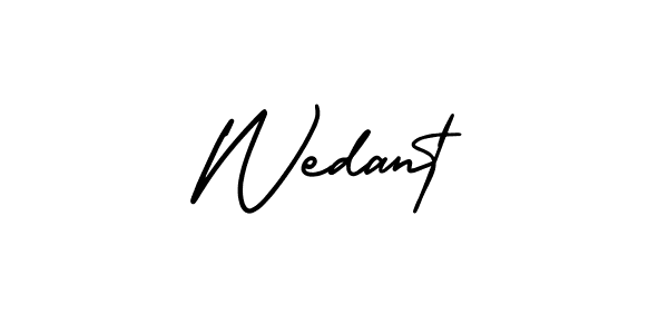 How to Draw Wedant signature style? AmerikaSignatureDemo-Regular is a latest design signature styles for name Wedant. Wedant signature style 3 images and pictures png