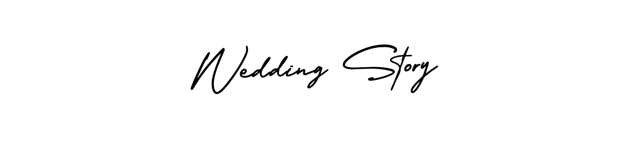 Also we have Wedding Story name is the best signature style. Create professional handwritten signature collection using AmerikaSignatureDemo-Regular autograph style. Wedding Story signature style 3 images and pictures png